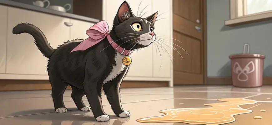 кошка метит территорию 