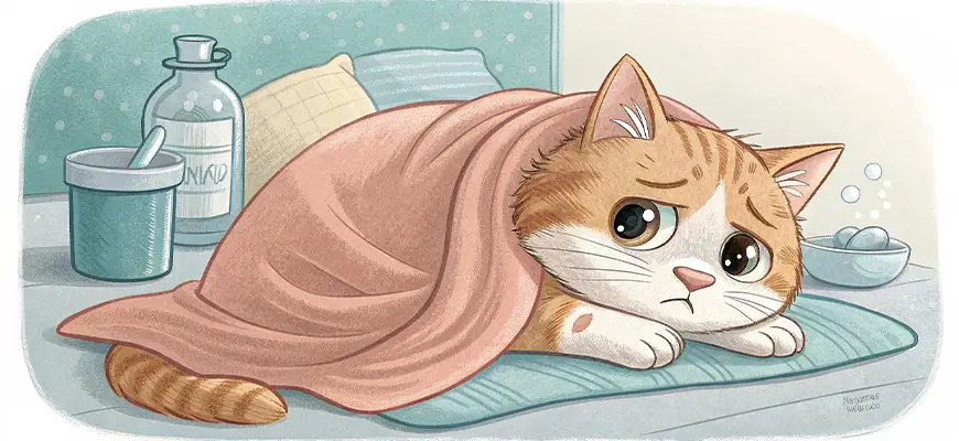 больной кот