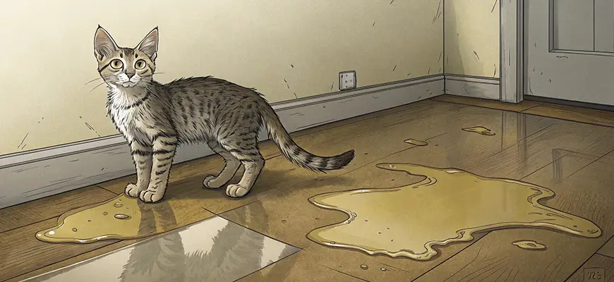 кот метит ссыт