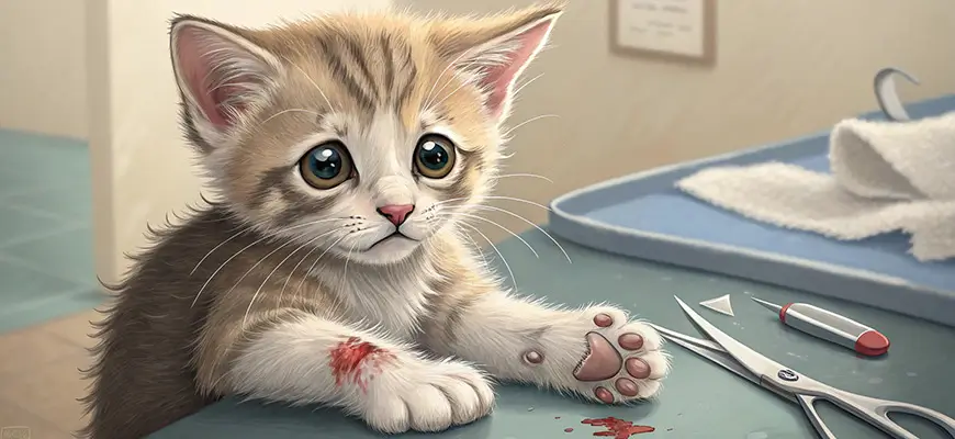 поранили кота