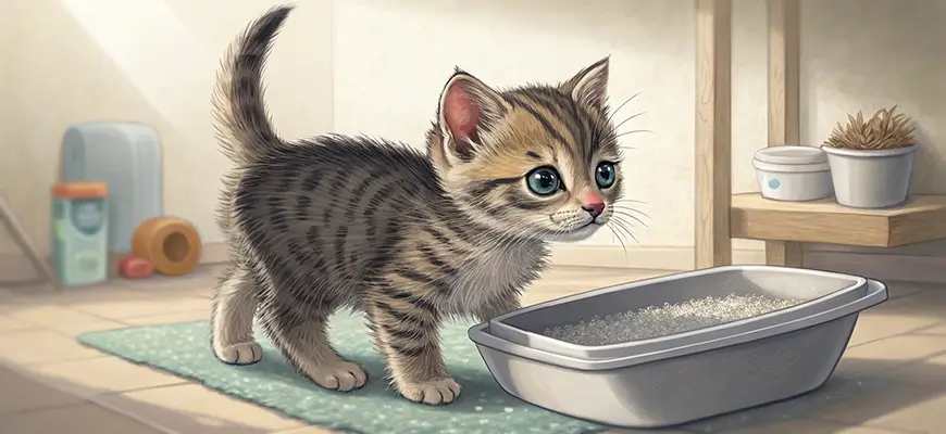 как приучить котенка к туалету