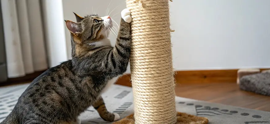 Кот и когтеточка