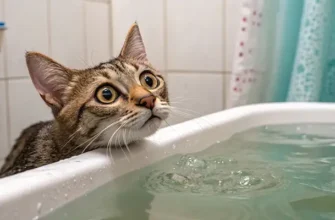 кот боится воды