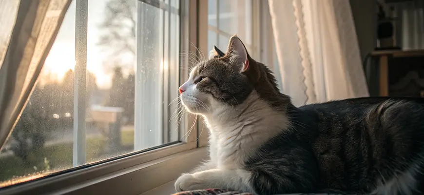 кот мурчит 
